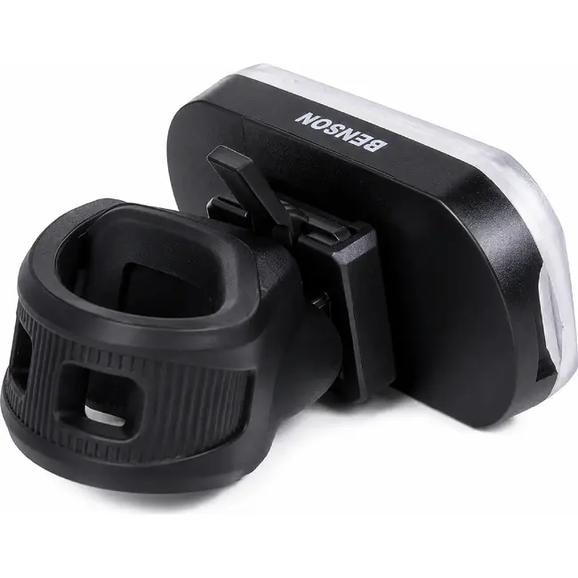 Benson Compacte fietslamp - Ultra COB LED - Wit - Silicone bevestigingsstrap