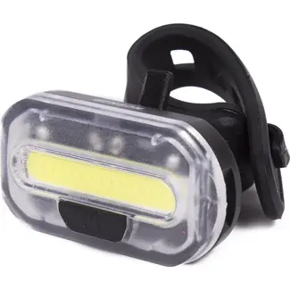 Benson Compacte fietslamp - Ultra COB LED - Wit - Silicone bevestigingsstrap