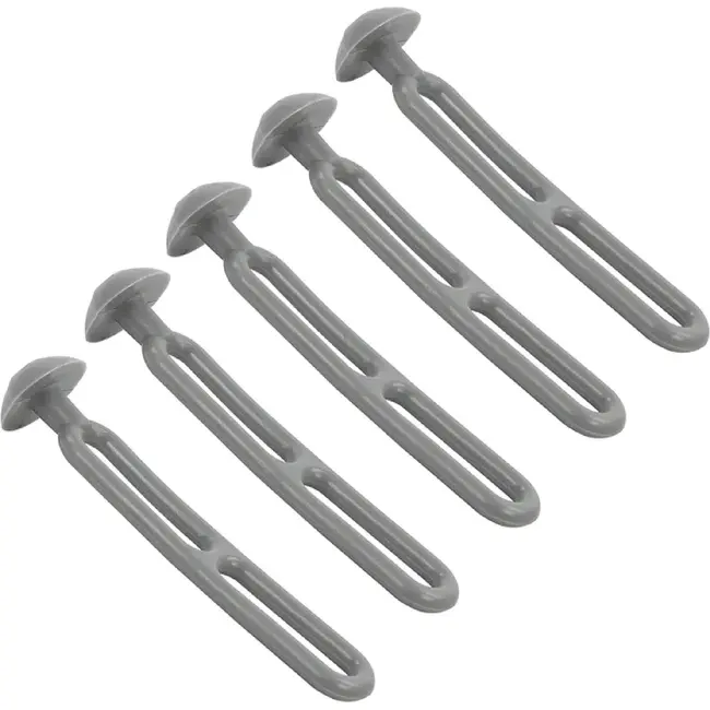ProPlus Trapspanners - Rubberen knoop - 10,5 cm - Grijs - Set van 5
