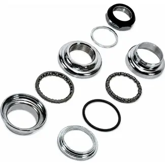 Amigo Complete balhoofd set - chroom - staal - 22.4 / 30.0 / 27.0 mm - met 2 keerringen