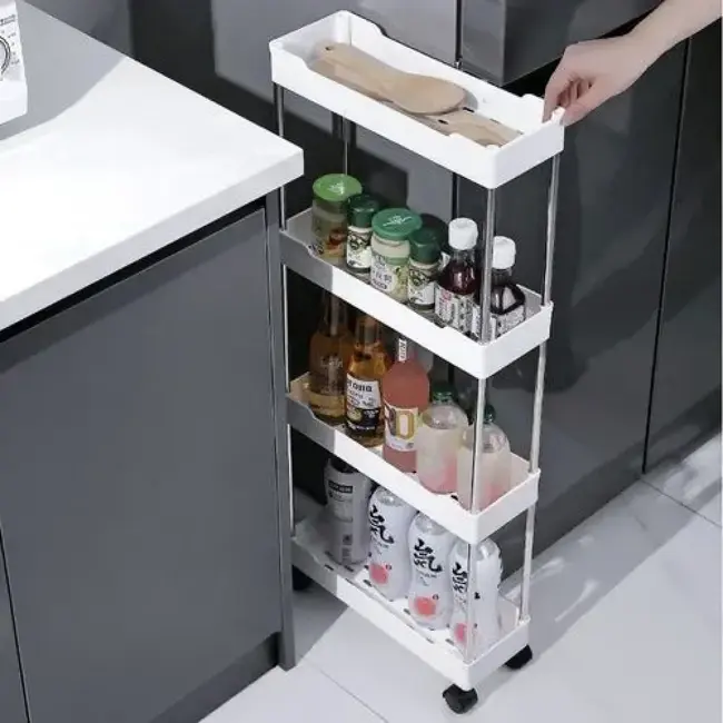 Ruhhy Opbergtrolley op Wielen – Ideaal voor Keuken en Badkamer