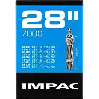 Impac Binnenband 28 inch - Dunlop ventiel - ETRTO 37-622 - Duurzaam rubber - 40 mm ventiellengte