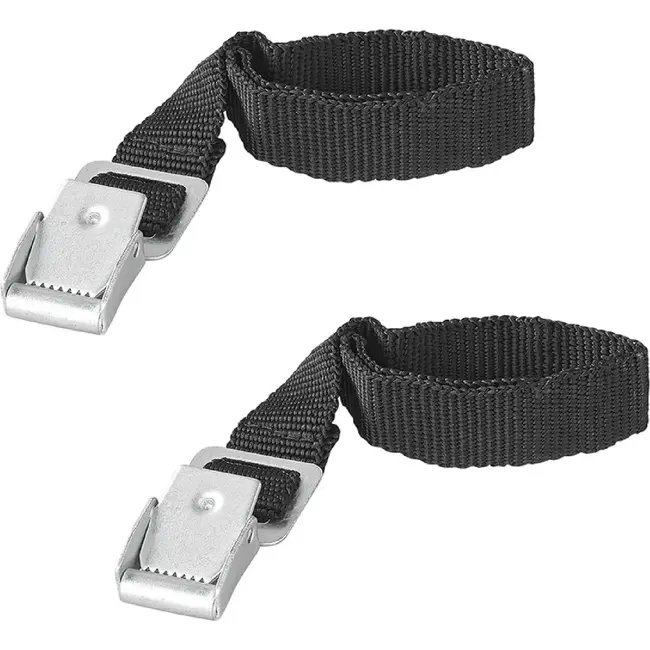 ProPlus Bindriemen met metalen gesp - 18 mm x 30 cm - zwart - set van 2