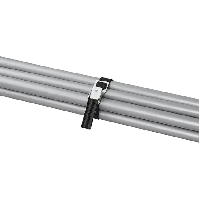 ProPlus Bindriemen met metalen gesp - 18 mm x 30 cm - zwart - set van 2