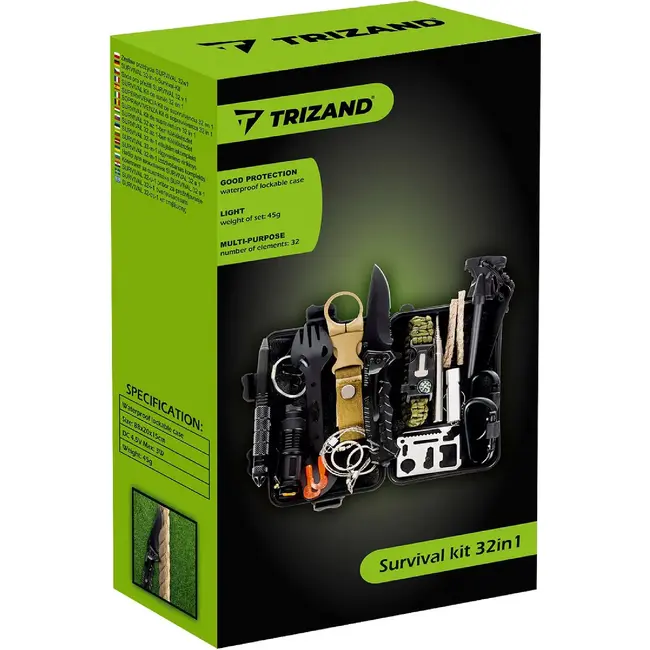 Trizand Survival Kit 32in1: Essentiële Uitrusting voor Elke Avonturier