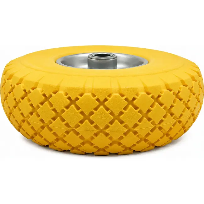 Benson Anti-lek wiel - volrubber - stalen velg - 260 x 85 mm - geel