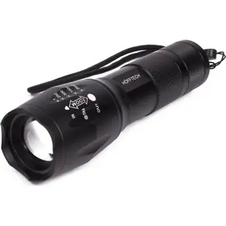 Hofftech Tactical zaklamp - COB LED - Zoomfunctie - 15 cm - IP44