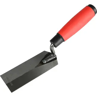 Benson Troffel - gehard staal - soft grip - 125 x 50 mm - rood