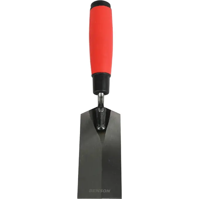 Benson Troffel - gehard staal - soft grip - 125 x 50 mm - rood