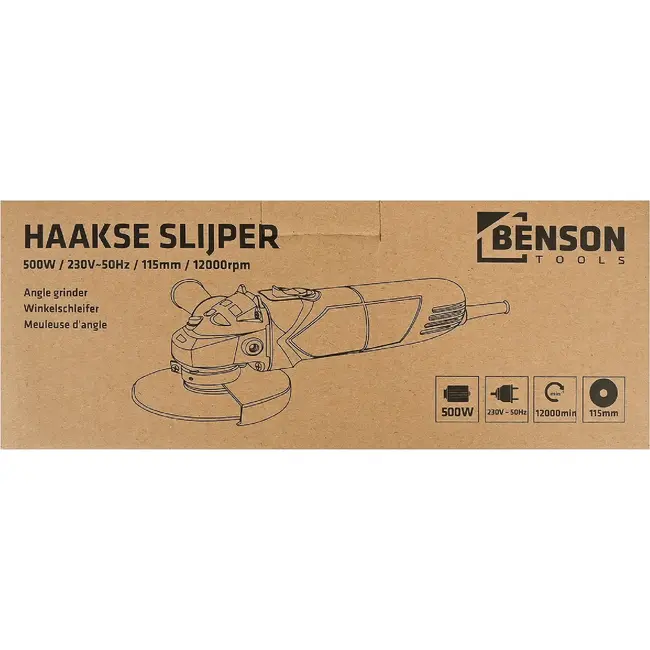 Benson Haakse slijper 115 mm 500 W 12000rpm