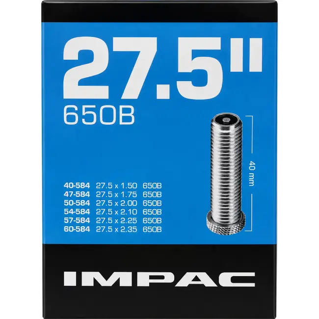 Impac Binnenband 27.5 inch - Schrader ventiel - Geschikt voor ATB en transportfietsen - ETRTO 40/60-584