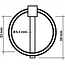 ProPlus Borgpen - slank design - robuust staal - Ø 4,5 mm - Ø 32 mm ring - 2 stuks