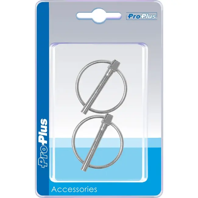 ProPlus Borgpen - slank design - robuust staal - Ø 4,5 mm - Ø 32 mm ring - 2 stuks