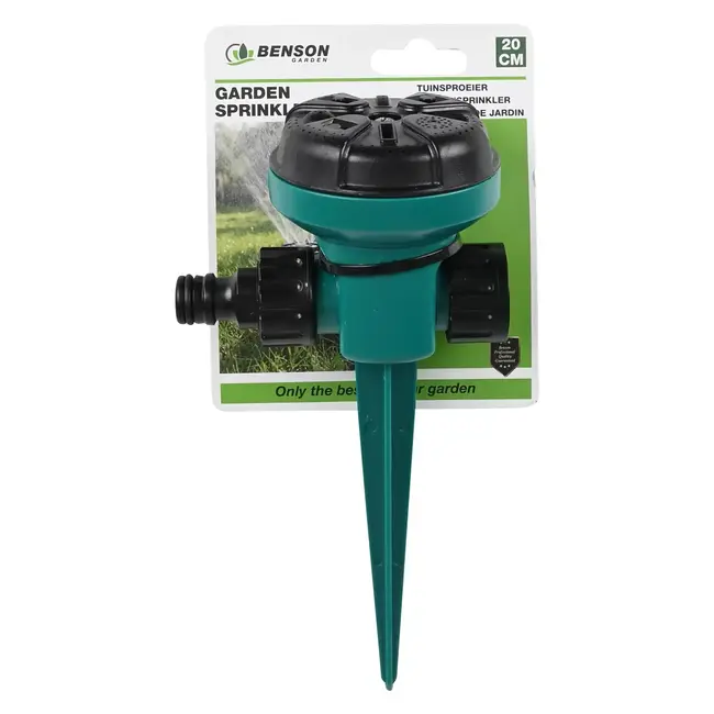 Benson Tuinsproeier 20 cm met 8 sproeipatronen en stevige grondspies