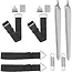 ProPlus Stormband set - 2x3m - Snelsluiting - 2x50 cm - Nylon - Zwart