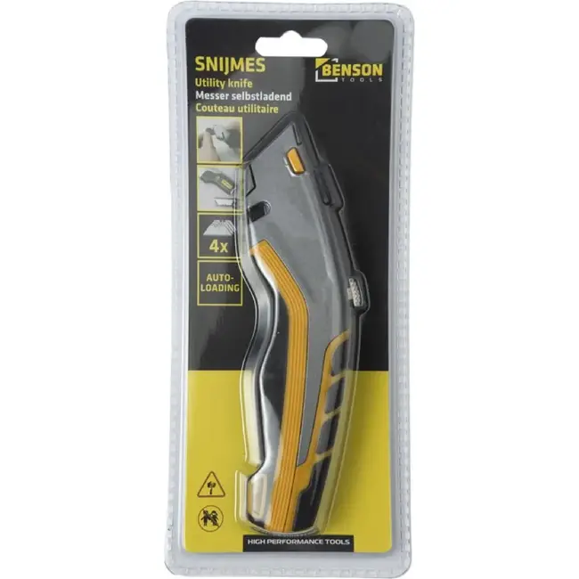 Benson Uitschuifmes - Autoloading - Inclusief 4 reserve mesjes - Comfortabele grip