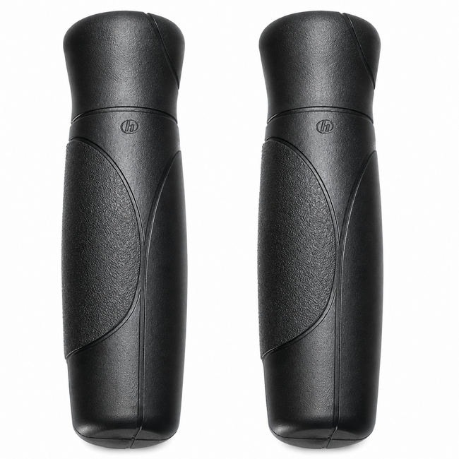 Herrmans Handvatten - Ergonomisch - TPE Materiaal - Zwart - 120 mm - Set van 2