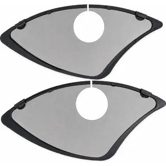 Hesling Jasbeschermers 28 inch - Transparant met grijze rand - Inclusief slotsleuf - Set van 2 stuks