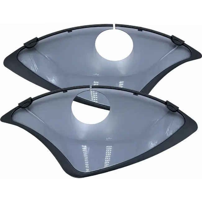 Hesling Jasbeschermers 28 inch - Transparant met grijze rand - Inclusief slotsleuf - Set van 2 stuks