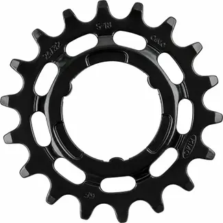KMC Tandwiel 18T - Gehard Chroomstaal - Zwart - Geschikt voor Shimano Naven