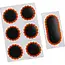 Rema Tiptop Pleisterstrip voor fietsbanden - 6 ronde en 1 lange patch - Dubbelgelaagd rubber - Zwart/rood