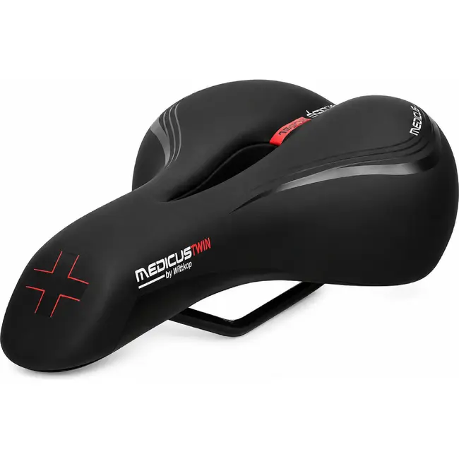 Wittkop Trekkingzadel heren - Gel comfort - Ergonomisch ontwerp - Zwart - Zonder zadelstrop