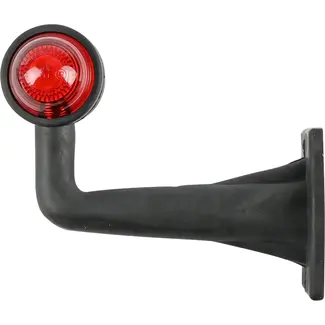 Benson Haakse breedtelamp - buigbare rubberen arm - 185 mm - rood/wit