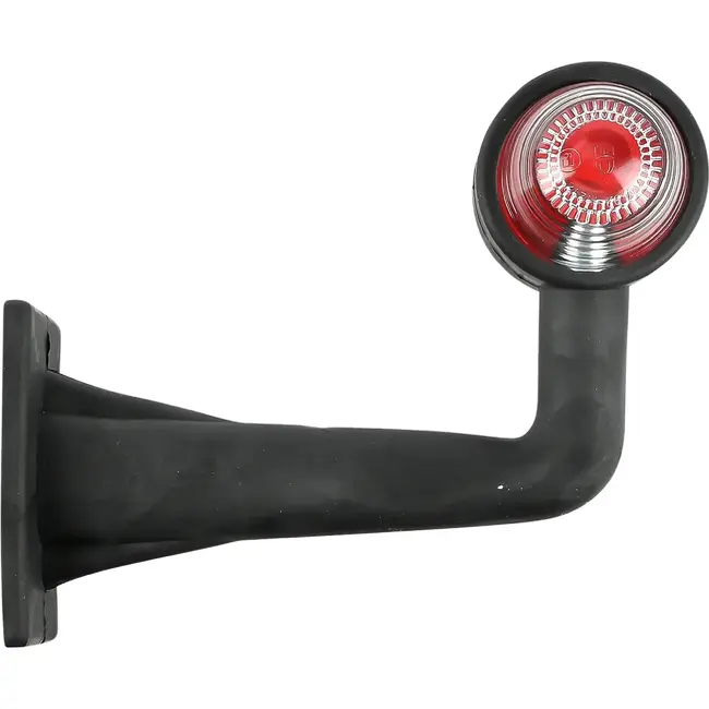 Benson Haakse breedtelamp - buigbare rubberen arm - 185 mm - rood/wit
