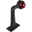 Benson Haakse breedtelamp - buigbare rubberen arm - 185 mm - rood/wit
