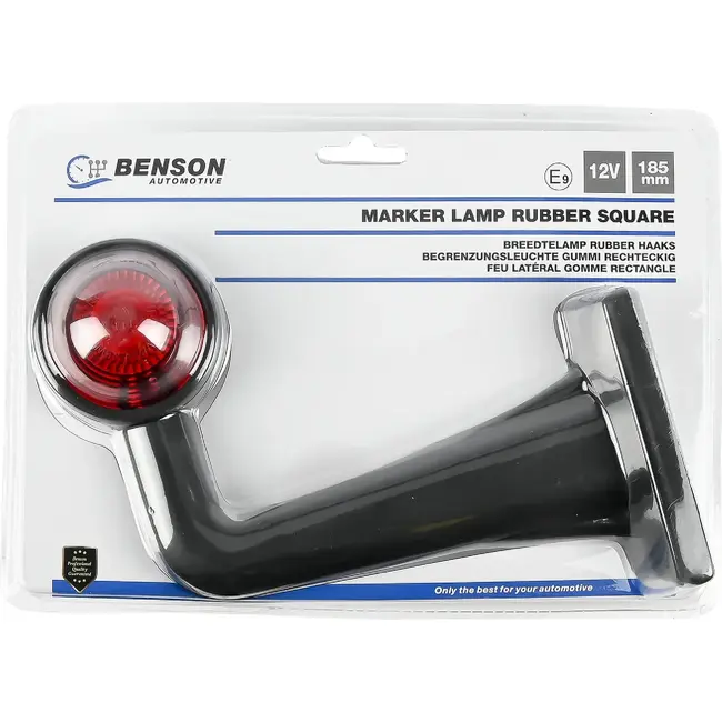 Benson Haakse breedtelamp - buigbare rubberen arm - 185 mm - rood/wit