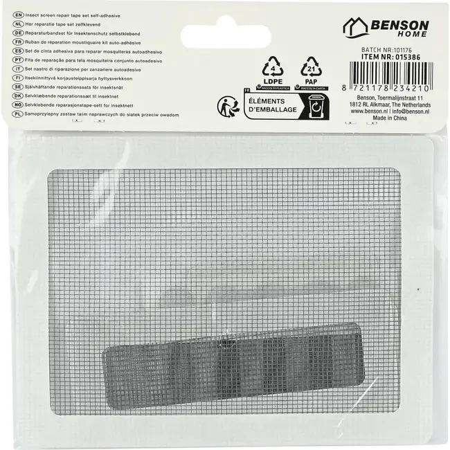 Benson Hor reparatie tape set zelfklevend zwart 10-delig - 1x 12x 16 cm - 2x 5x 12,5 cm - 2x 7x 7 cm - 5x 1,5x 6 cm