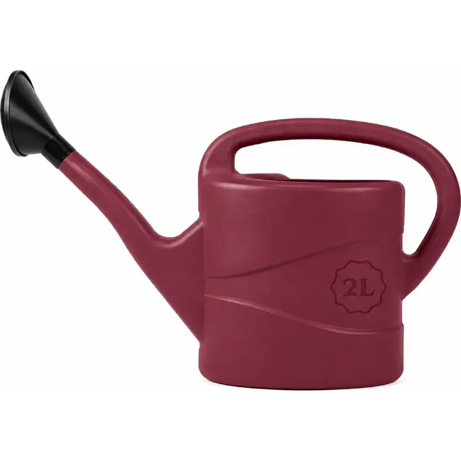 Talen Tools Gieter 2 Liter met Broes - Wijnrood - Perfect voor Kamerplanten