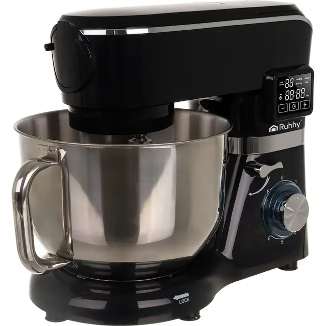 Ruhhy keukenmachine 6,2L verwarmde kom + blender 2300W – mixer, blender, vleesmolen en pastamaker