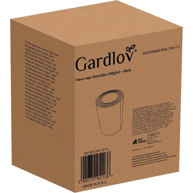 Gardlov Vlechtband Hekwerk - 19 cm x 35 m - UV-bestendig - Zwart