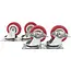Benson Zwenkwielen set - geremd en ongeremd - 50 mm - rood - 4 stuks