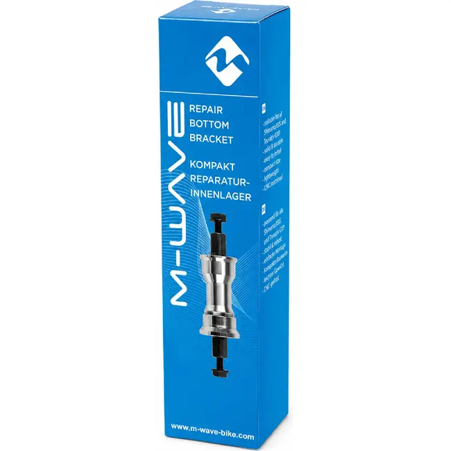 M-Wave Reparatietrapas - 119 mm - Geschikt voor BSA en ITA draad - Inclusief crankbouten - Stalen kopjes