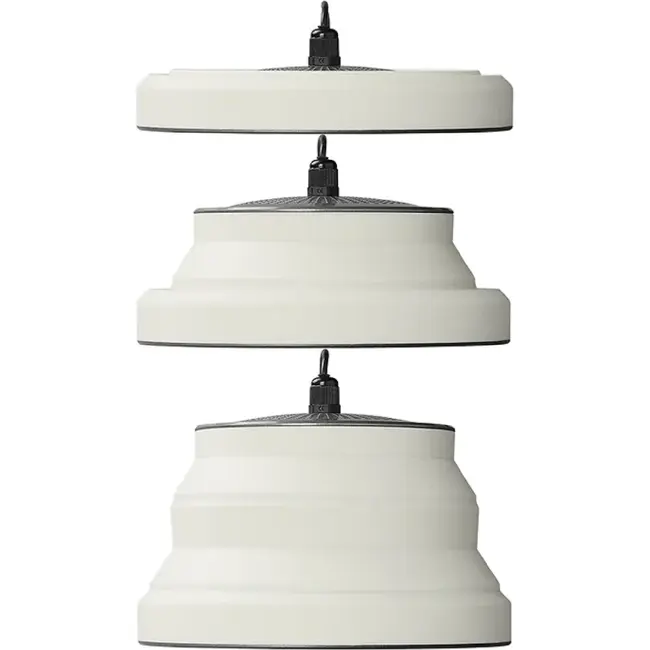ProPlus Opvouwbare LED hanglamp - siliconen buitenlaag - warmwit licht - Ø 20 cm - wit