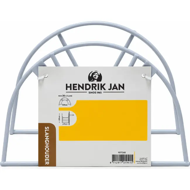 Hendrik Jan Wandslanghouder metaal wit voor 30 m tuinslang