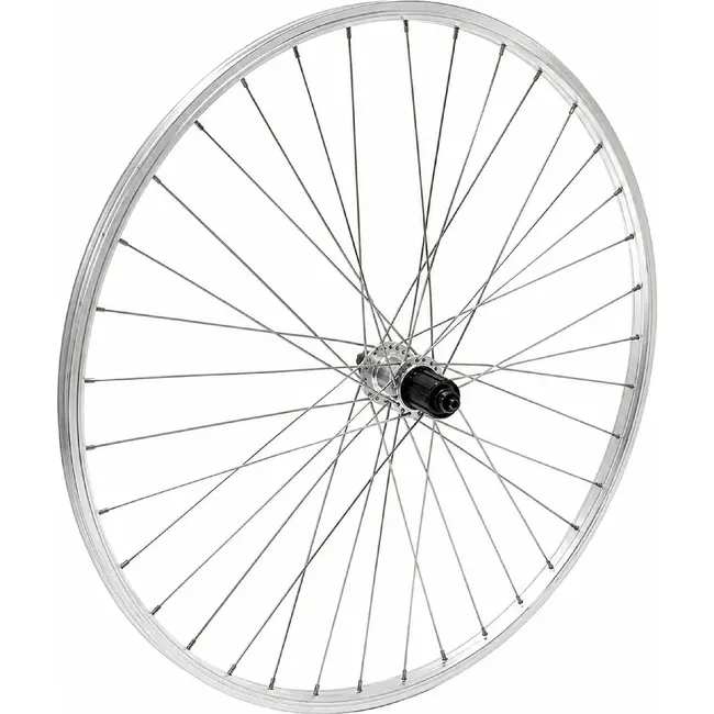 Falkx Achterwiel 28 inch - Aluminium zilver - 7-speed cassette - 13 spaken