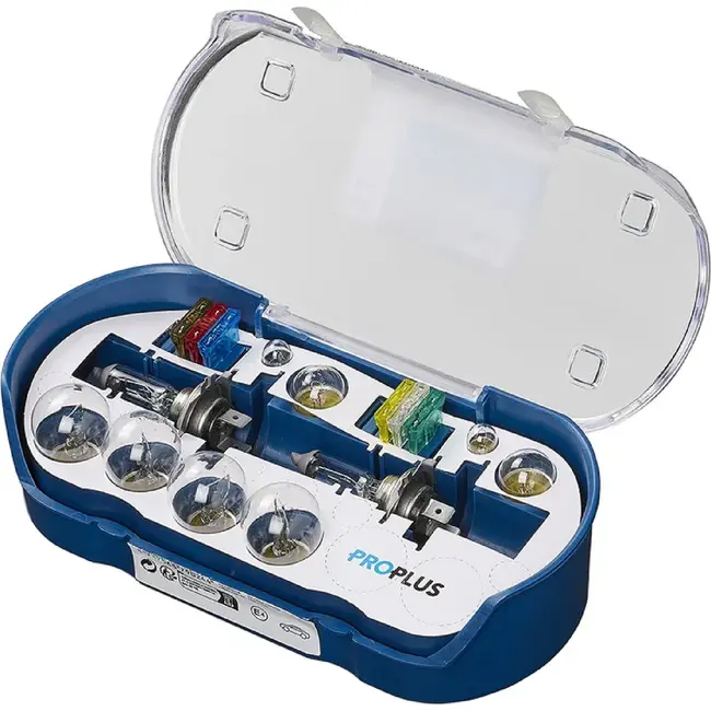 ProPlus Reservelampenset - 16-delig - Inclusief H7 lampen en zekeringen - Handige bewaarbox