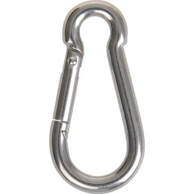 Seilflechter Karabijnhaak - RVS 316 - Corrosiebestendig - 60 mm - 130 kg hefvermogen - Zilver