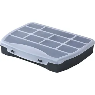 Benson Opbergbox - 12 vakken - Doorzichtige deksel - Compact - 25 x 20 x 5 cm