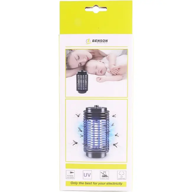 Benson Muggenlamp - UV-LED - 1.2 watt - Zwart - Bereik 40 m²