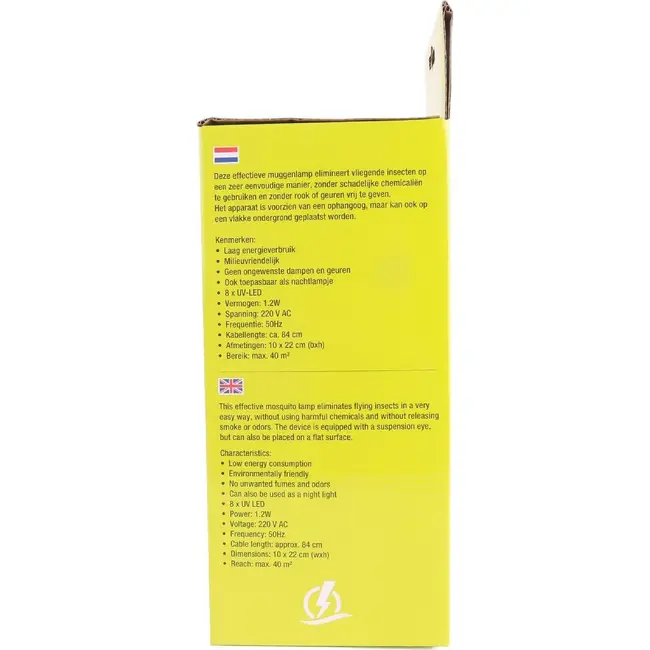 Benson Muggenlamp - UV-LED - 1.2 watt - Zwart - Bereik 40 m²