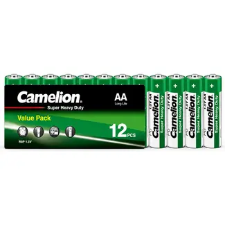 Camelion AA zink-carbon batterijen per 12 in groene value pack