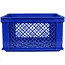Benson Fietskrat kunststof 40 x 30 x 22 cm blauw, 26 liter voor transportrek en voordrager