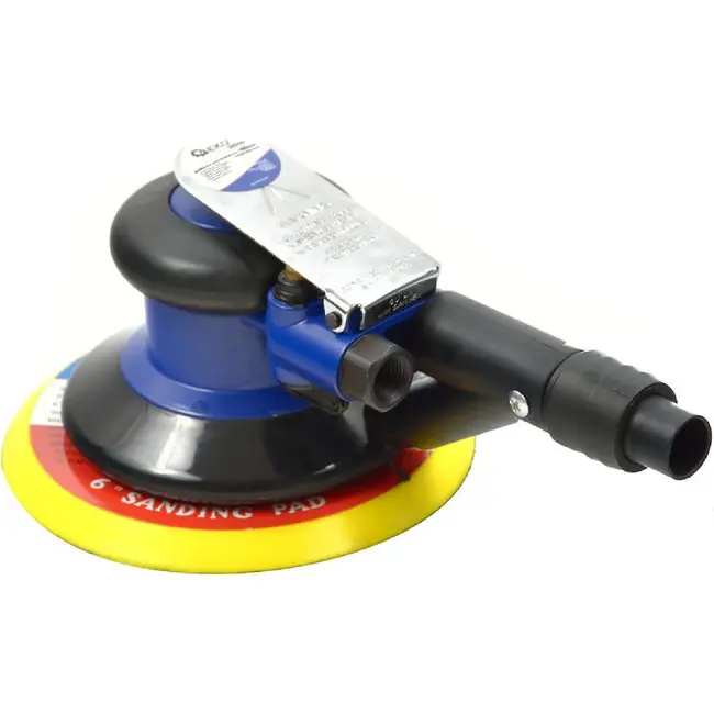 GEKO Pneumatische excentrische schuurmachine 150 mm met centrale stofafzuiging, 6,3 bar en 10.000 tpm inclusief accessoireset