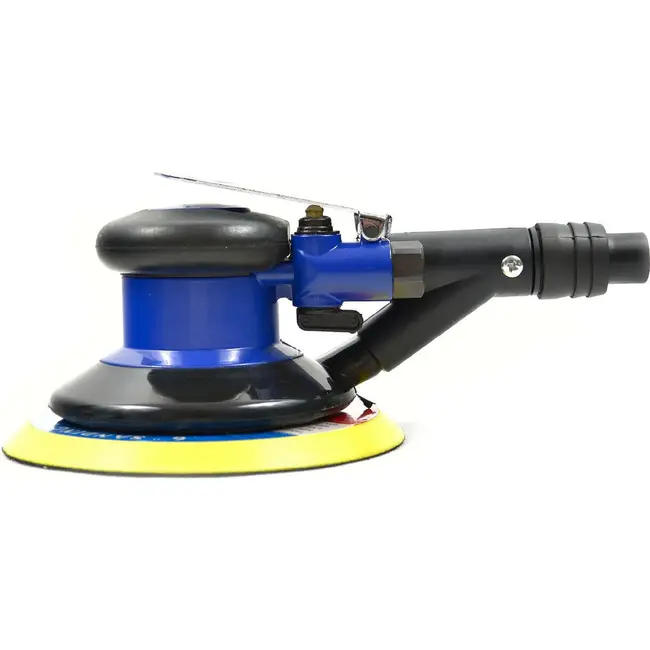 GEKO Pneumatische excentrische schuurmachine 150 mm met centrale stofafzuiging, 6,3 bar en 10.000 tpm inclusief accessoireset
