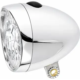 Ikzilight Retro koplamp - 3x LED - chroom - standlicht - waterdicht - zicht tot 800m