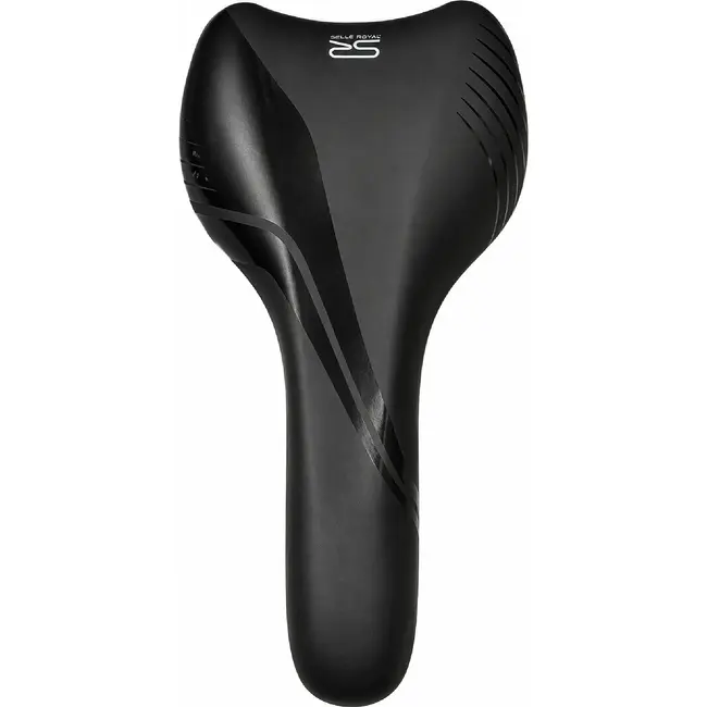 Selle Royal Fietszadel zwart sportief - Mac 2 met smalle vorm voor dagelijks gebruik op een passende fiets